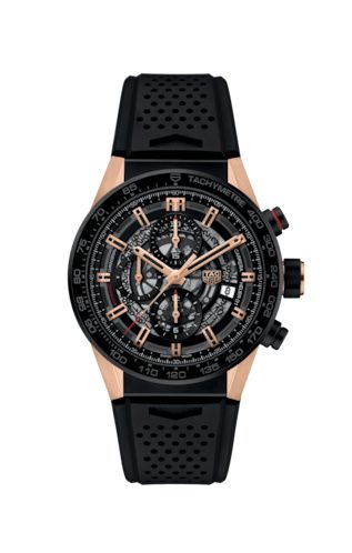 TAG Heuer Carrera Calibre Heuer 01 43 Rose Gold / Skeleton / Rubber